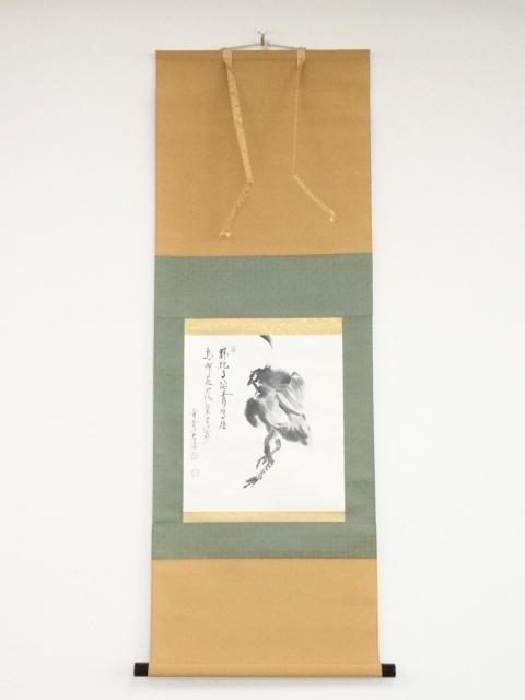 JAPANESE HANGING SCROLL / HAND PAINTED / BIRD